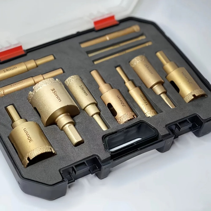 Brick Cutting Saw - Kit de 12 forets diamantés et