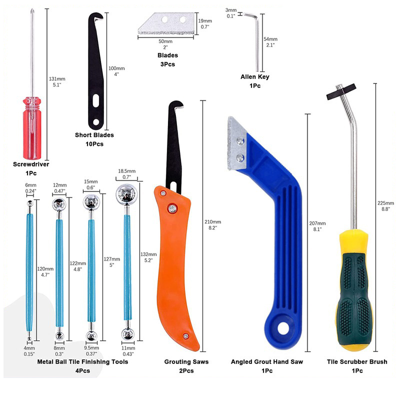 Brick Cutting Saw - Outils d'élimination du coulis, ensemble de