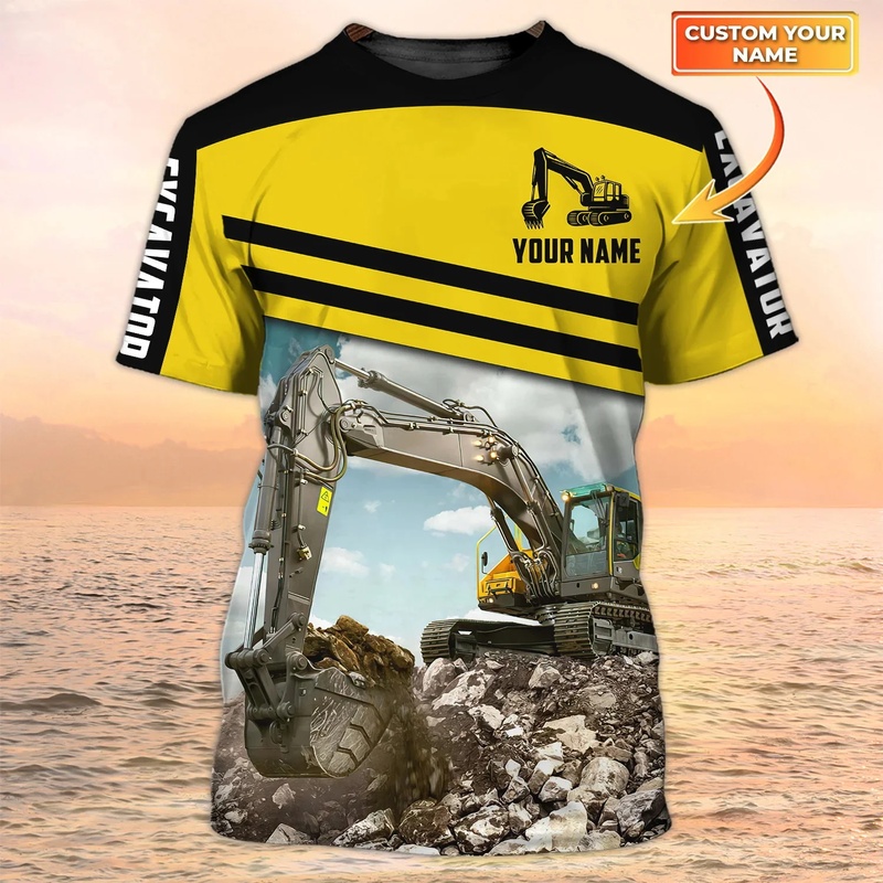 Heavy Equipment Names And Pictures - T-shirt personnalisé avec votre photo, nouvelle