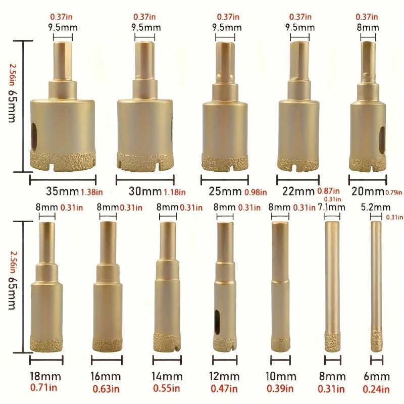 Kit de 12 forets diamantés et  - Brick Cutting Saw avis et prix